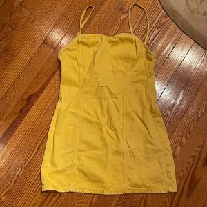 Yellow denim mini dress - Currently in storage. Comment if interested